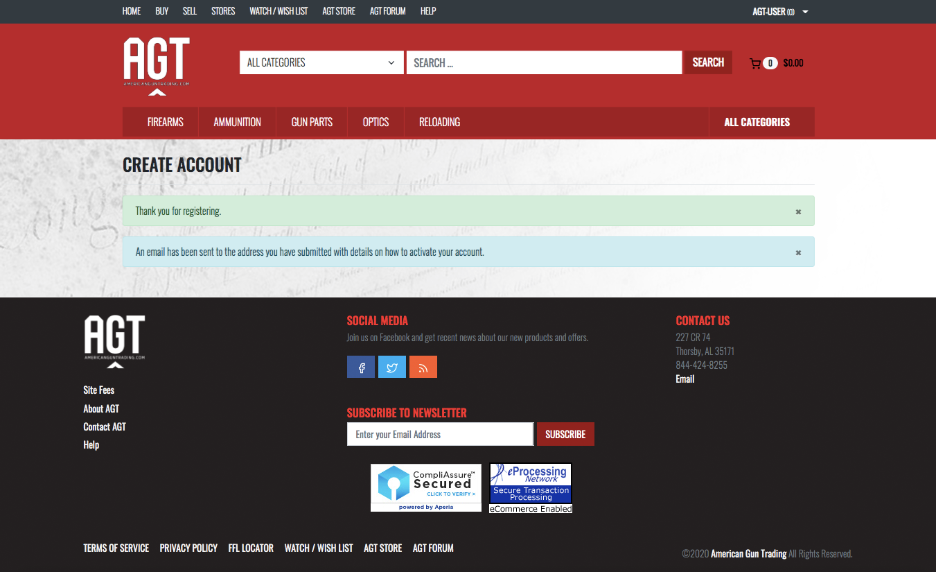 registration success